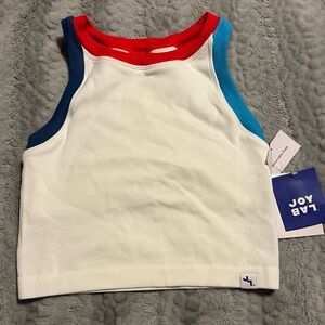 JoyLab Colorblock Tank Top - White, Red, Blue